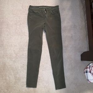American Eagle Olive Green Low Rise Skinny Jeans